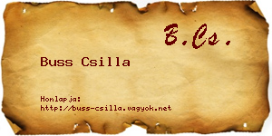 Buss Csilla névjegykártya