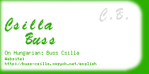 csilla buss business card